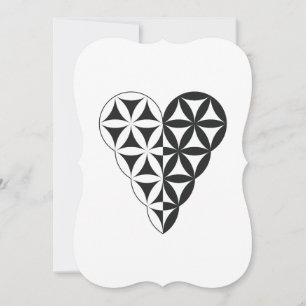 Heiliges Herz - Herz des Lebens, Dualwh/Bl. Einladung