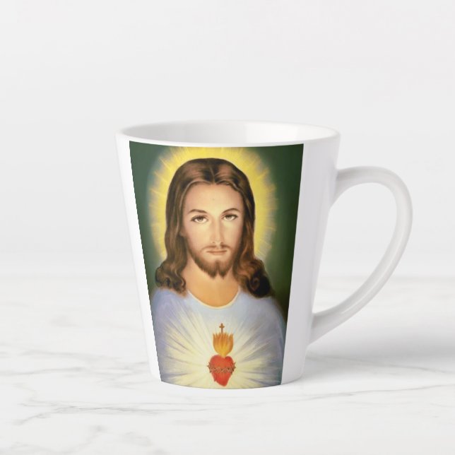 Heiliges Herz Jesu Anpassbare Latte-Tasse Milchtasse (Rechts)