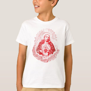 Heiliges Herz Jesu Christi Vintage Kunst Katholik T-Shirt