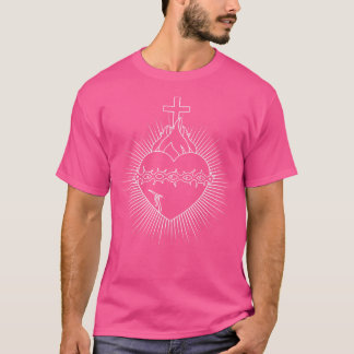 Heiliges Herz Jesu Christliche katholische Hingabe T-Shirt