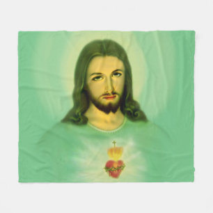 Heiliges Herz Jesu Fleece Blanket,