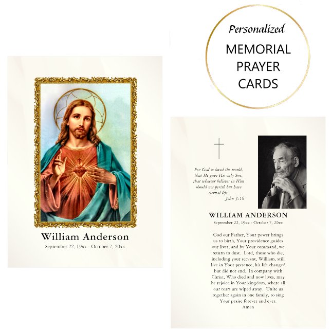 Heiliges Herz Jesu Fotos Beerdigungskarte Platzkarte (Von Creator hochgeladen)