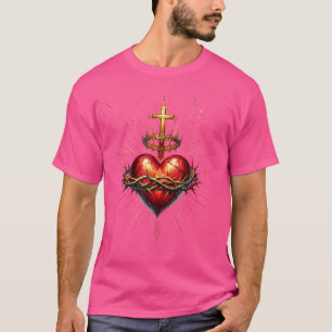 Heiliges Herz Jesu katholische Hingabe Glaube T-Shirt