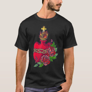 Heiliges Herz Jesu Katholische Traditionelle Latei T-Shirt