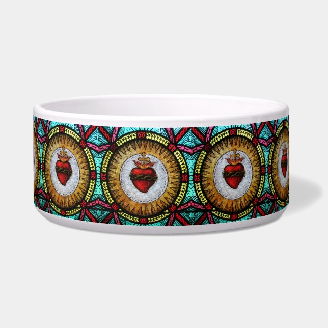 Heiliges Herz Jesu katholisches religiöses Gebet Napf (Links)