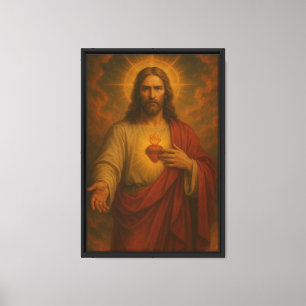 Heiliges Herz Jesu Kunst Leinwanddruck
