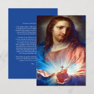 Heiliges Herz Jesu mit Schändchengebet Dankeskarte