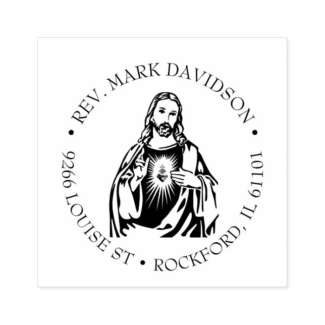 Heiliges Herz Jesu Religiöse göttliche Barmherzigk Gummistempel (Prägung)