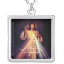 Heiliges Herz Jesu Silberverschüttete Kette