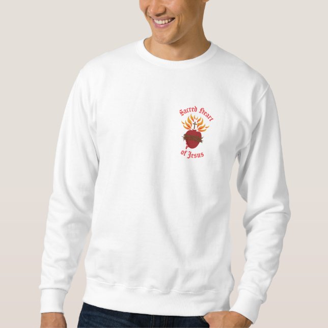 Heiliges Herz Jesu Version II Sweatshirt (Vorderseite)