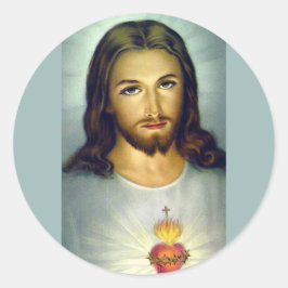 Heiliges Herz Jesus Christus Stationärumschlag Runder Aufkleber
