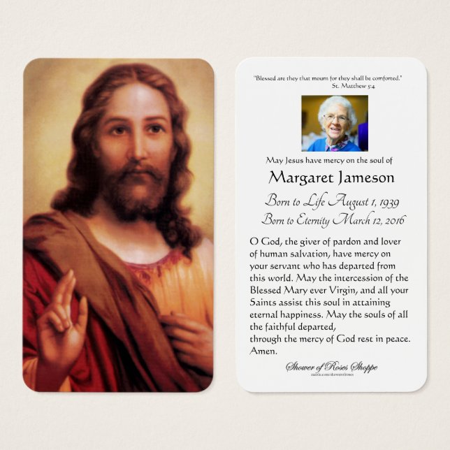 Heiliges Herz Jesus katholische Beerdigung Heilige (Vorne & Hinten)