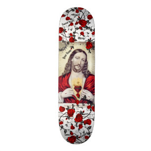 Heiliges Herz-Jesus-Skateboard IHR NAME Skateboard