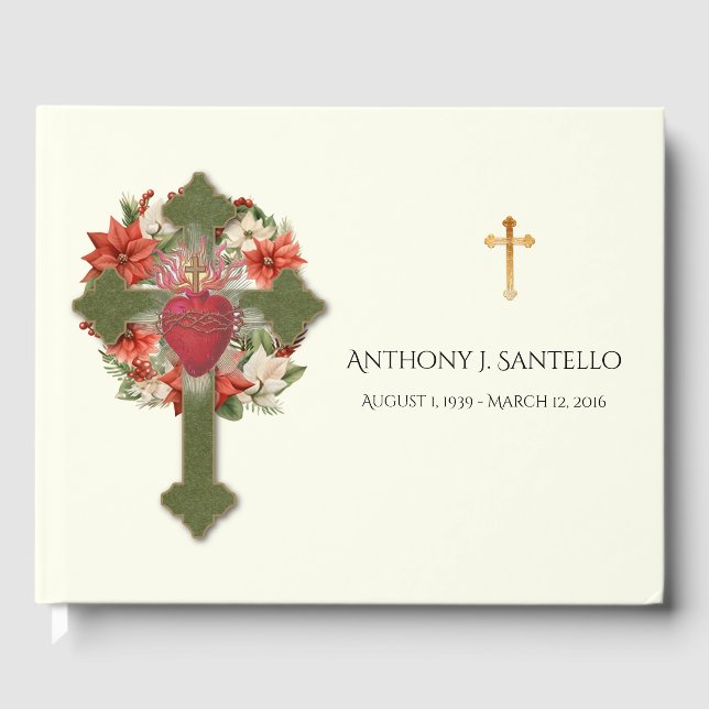 Heiliges Herz Jesus Weihnachts-Beerdigungsdenkmal Gästebuch (Vorderseite)