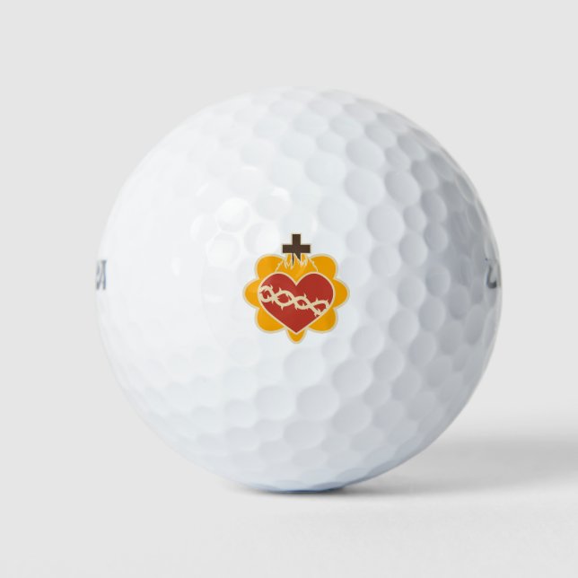 Heiliges Herz katholisch Golfball (Vorderseite)