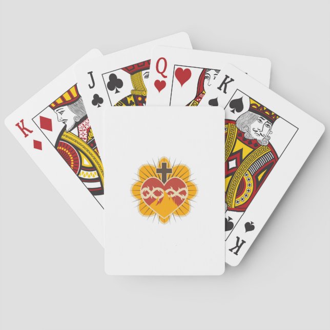 Heiliges Herz katholisch Spielkarten (Rückseite)