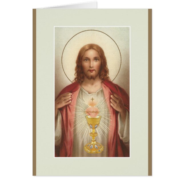 Heiliges Herz-katholische Massen-anbietenkarte (Vorne)