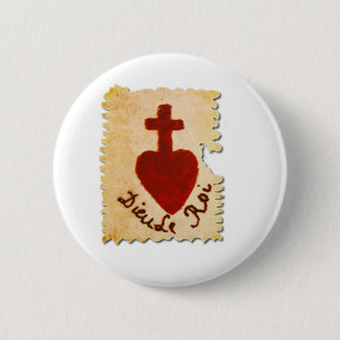 Heiliges Herz Vendée Dieu, le Roi katholisch Button