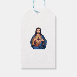 Heiliges Herz Vintage Gravur Religiöser Vektor De Geschenkanhänger