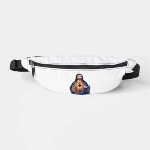 Heiliges Herz Vintage-Stich religiöser Vektor De Bauchtasche