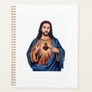 Heiliges Herz Vintage-Stich religiöser Vektor De Planer