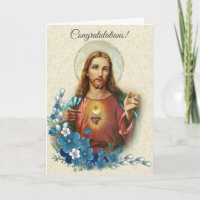 Heiliges Herz von Jesus Floral Herzlichen Glückwun
