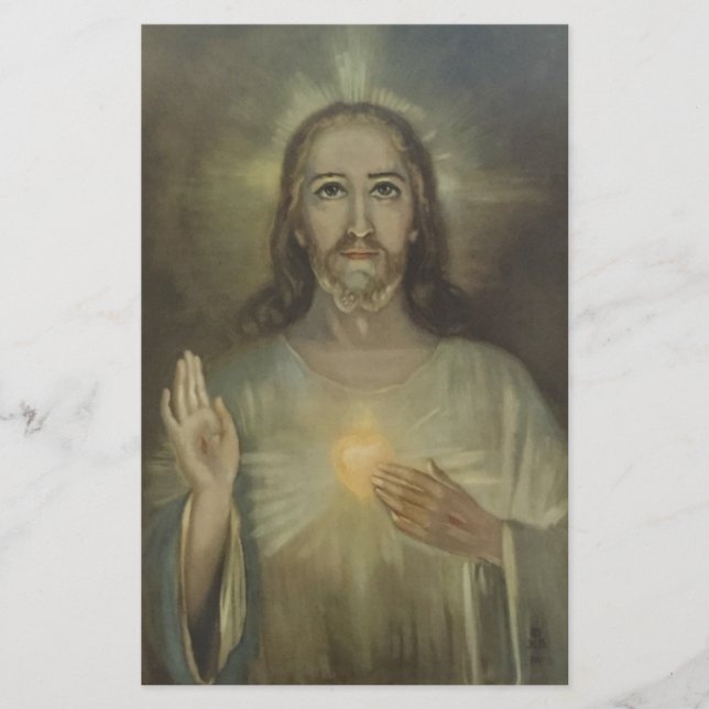 Heiliges Herz von Jesus-Inthronisation Briefpapier (Vorderseite)