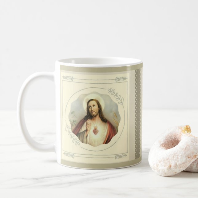 Heiliges Herz von Jesus Kaffeetasse (Mit Donut)