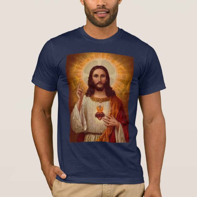 Heiliges Herz von Jesus T-Shirt (Vorderseite)