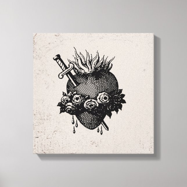 Heiliges Herz von Maria Leinwanddruck (Vorderseite)