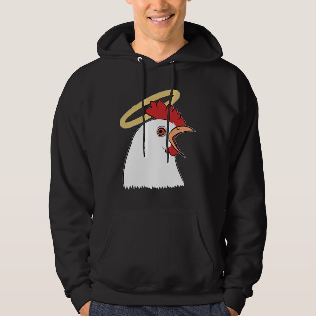 Heiliges Hühnchen Hoodie (Vorderseite)