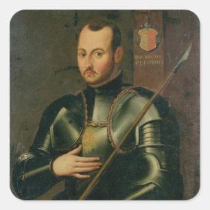 Heiliges Ignatius von Loyola Quadratischer Aufkleber