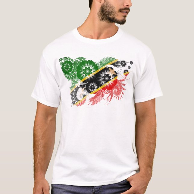 Heiliges Kitts Nevis kennzeichnen T-Shirt (Vorderseite)