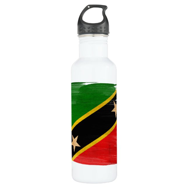 Heiliges Kitts Nevis kennzeichnen Trinkflasche (Vorderseite)