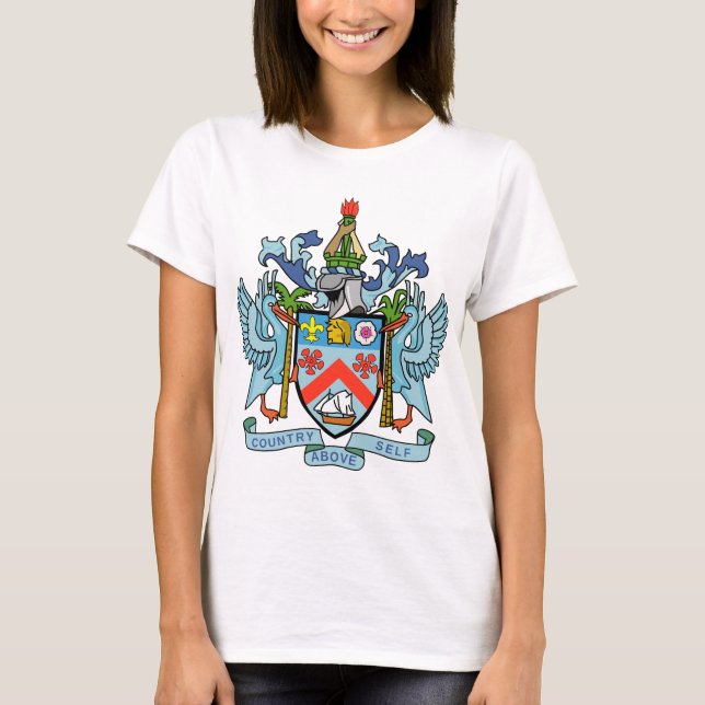 Heiliges Kitts und Nevis-Wappen T-Shirt (Vorderseite)