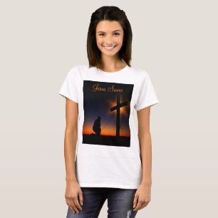 Heiliges Kreuz bei Sonnenuntergang (personalisiere T-Shirt