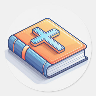 Heiliges Kreuz und Gebet Runder Aufkleber