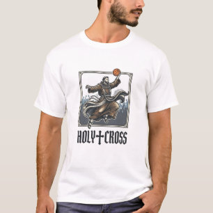 Heiliges Kreuz Vintage Basketball Religiöses Shirt