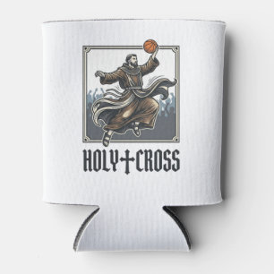 Heiliges Kreuz Vintage Basketball Religiöses Shirt Dosenkühler