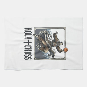 Heiliges Kreuz Vintage Basketball Religiöses Shirt Geschirrtuch
