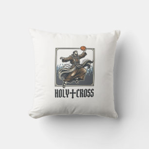Heiliges Kreuz Vintage Basketball Religiöses Shirt Kissen