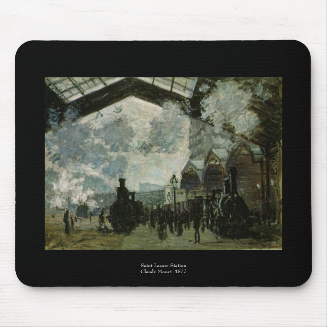 Heiliges Lazare Station durch Claude Monet Mousepad (Vorne)