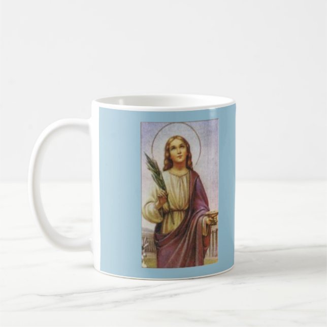 Heiliges Lucy* Gönner der Blindheits-Tasse Tasse (Links)