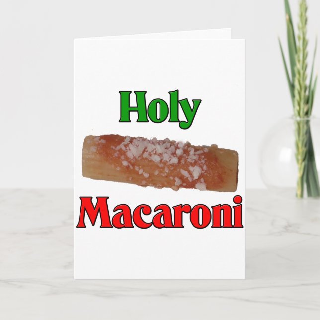 Heiliges Makkaroni Feiertagskarte (Vorderseite)