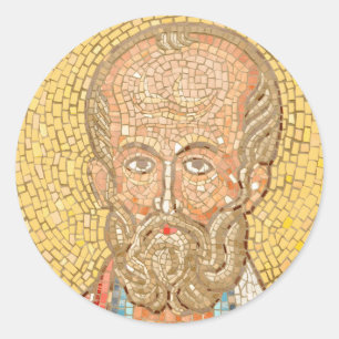Heiliges Nicholas Runder Aufkleber