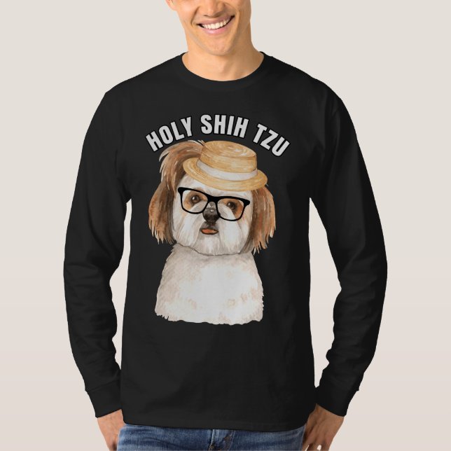 Heiliges Shih Tzu Dog Portrait eines Shih Tzu Smal T-Shirt (Vorderseite)