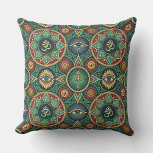 Heiliges Symbol Zen Mandala - Spirituelles Muster Kissen
