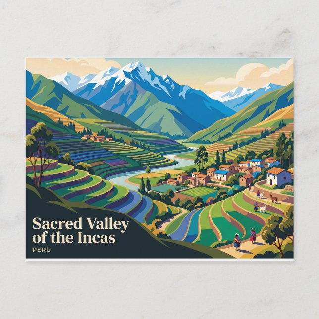 Heiliges Tal der Inkas Peru Postkarte (Vorderseite)