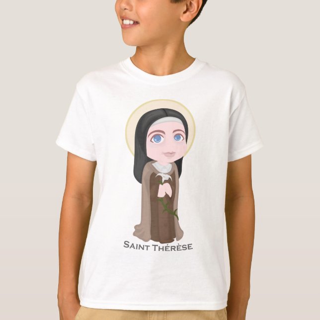 Heiliges Therese Lisieux niedlichen Katholischen T-Shirt (Vorderseite)