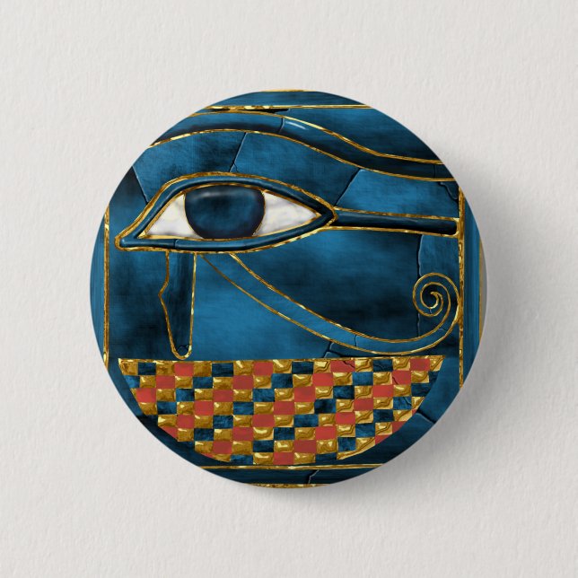 Heiliges Wedjat Auge von Horus Button (Vorderseite)